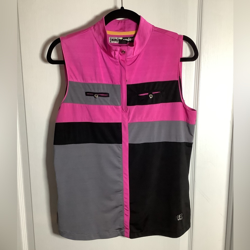 Jamie Sadock Golf Zip Front Tank Top
